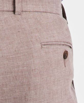 Men's Slim-Fit Linen-Blend Suit Separates Pants