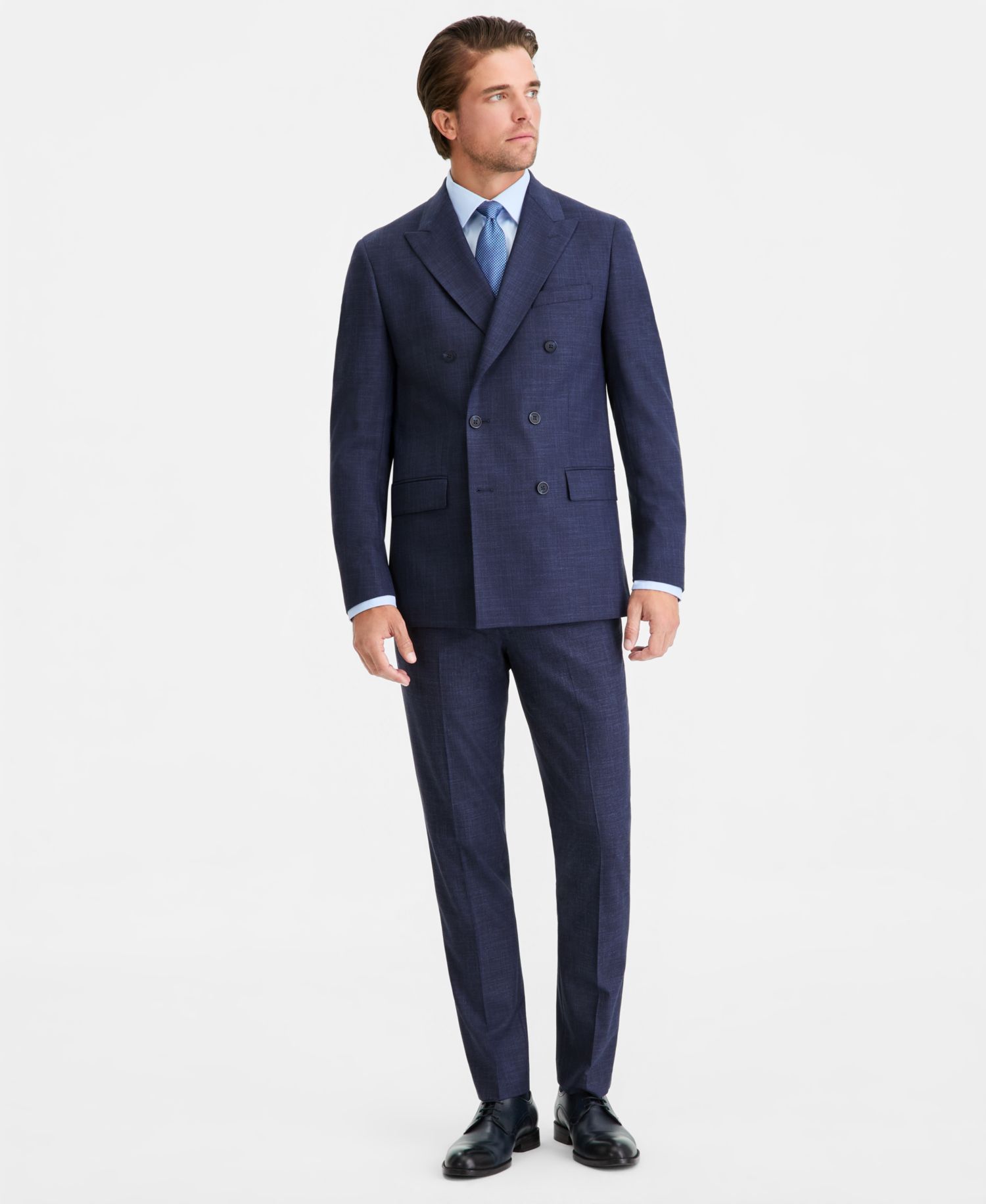 Men's Slim-Fit Double-Breasted Suit Separates Jacket