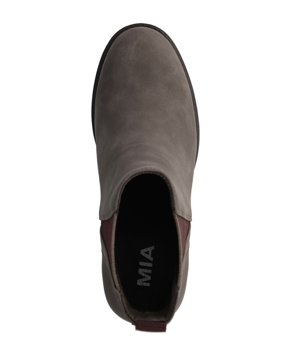 Mia Jody Ribbed Lug Sole Chelsea Boot In Brown