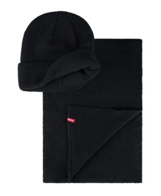 Men's 2-Piece Matching Beanie and Scarf Set