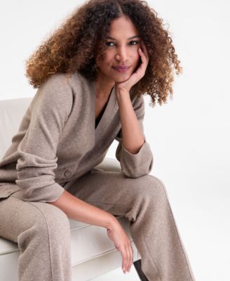 Women's Rhinestone Drawstring-Waist Knit Pants, Macy's Exclusive