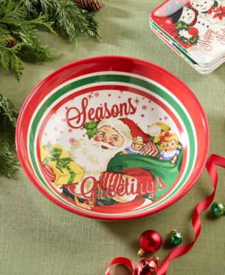 Santa's Retro Christmas Serving Platter