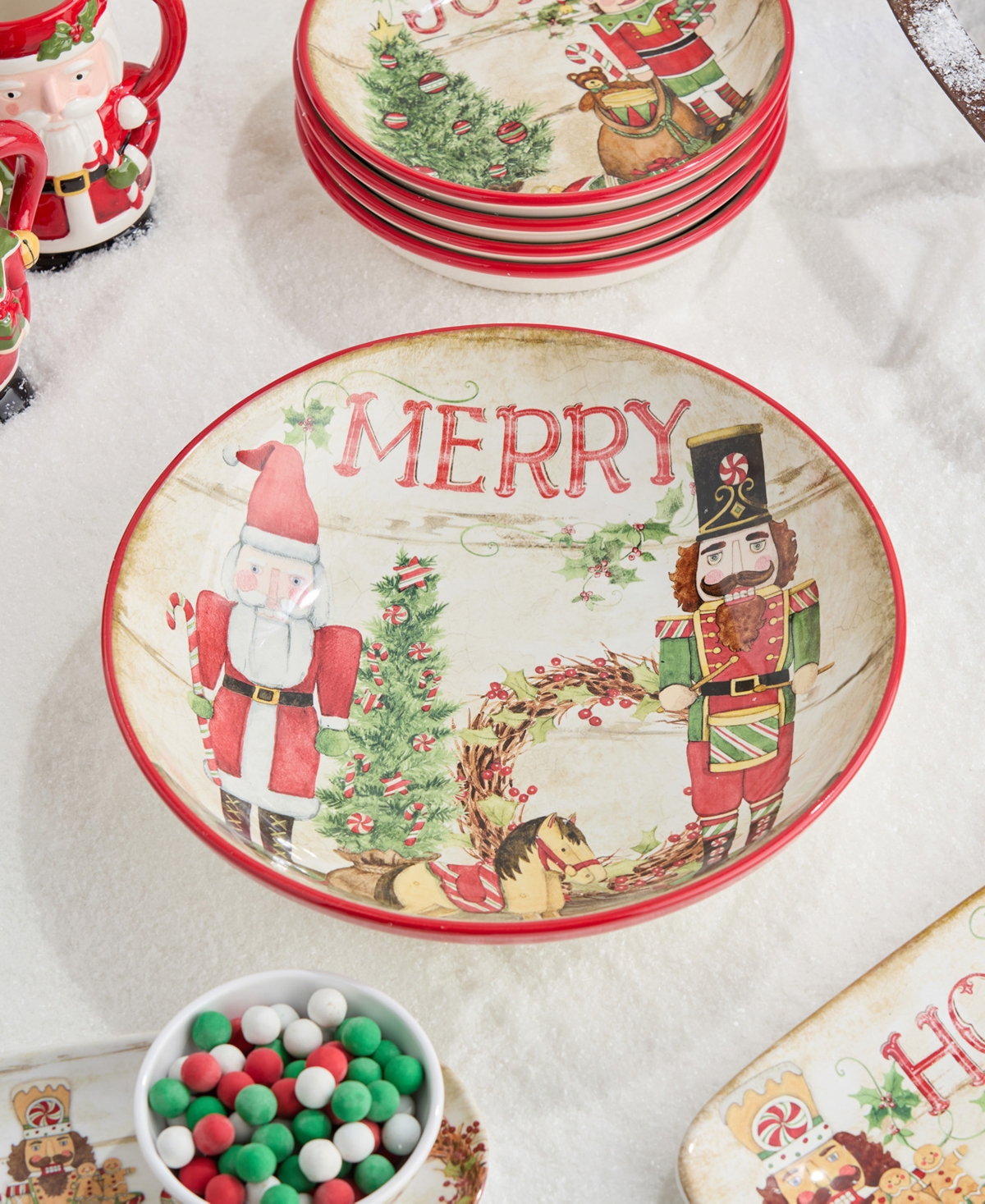 Certified International Nutcracker Parade Serving Bowl In Multi