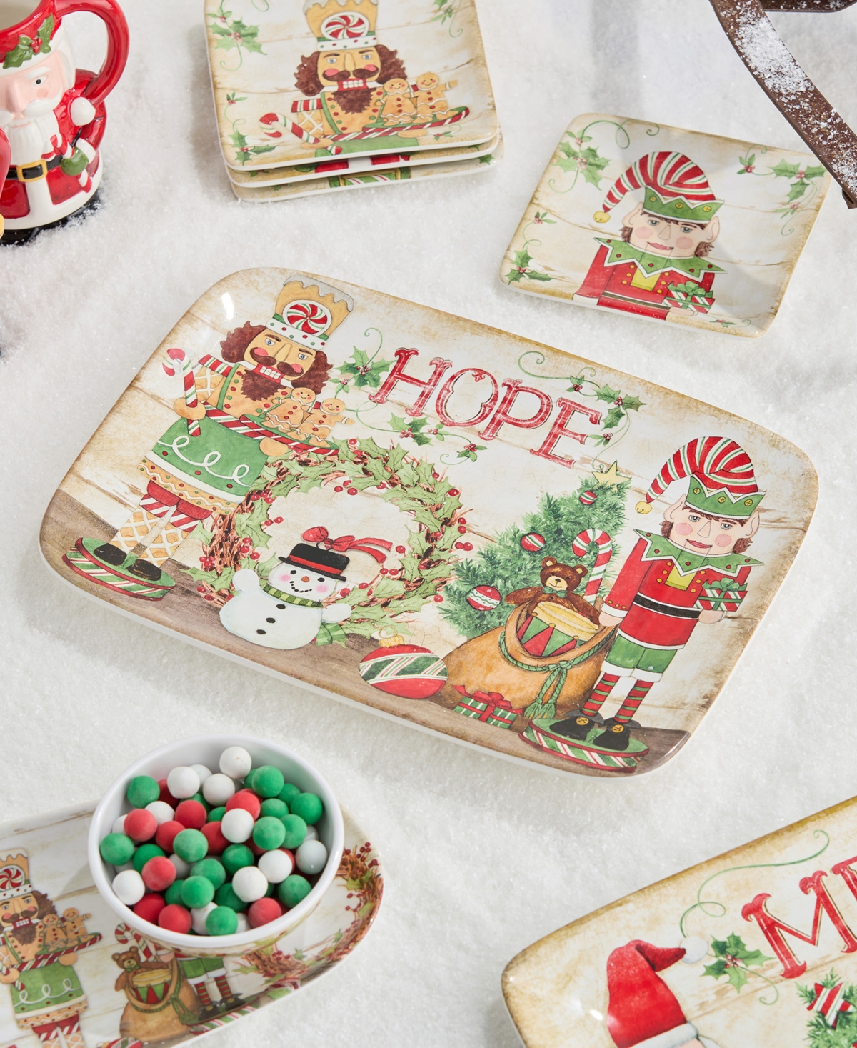 Certified International Nutcracker Parade Rectangular Platter In Multi