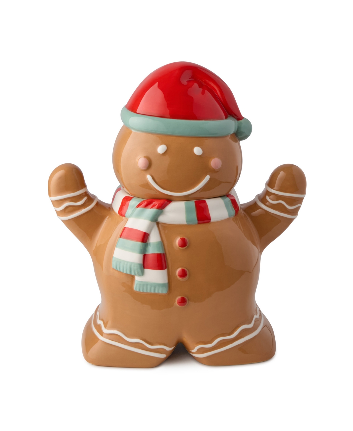 Certified International Christmas Whimsy Gingerbread 3-d Cookie Jar In Multi