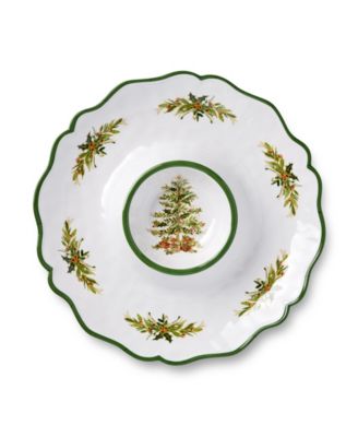 Holly Tree Melamine 2-Pc. Appetizer Set