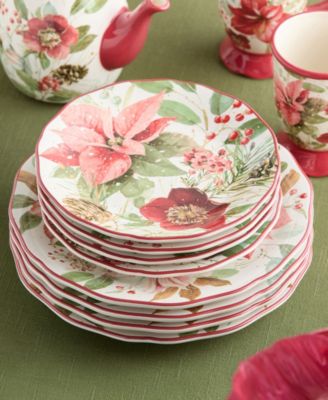 Winter Blooms Dessert Plates, Set of 4