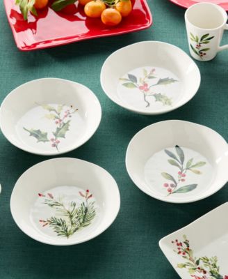 Holly Vines Dinner Bowls, Set of 4