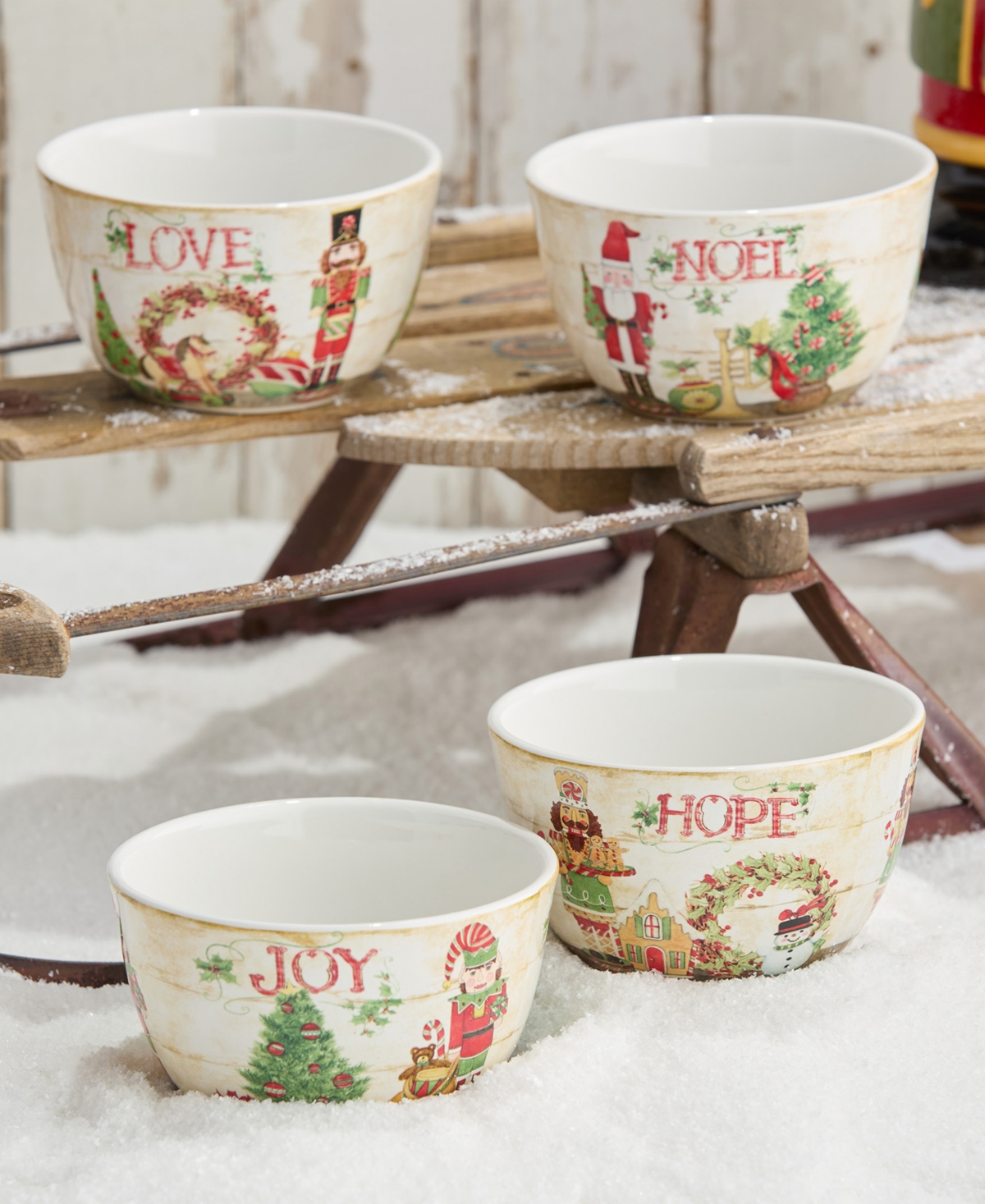 Certified International Nutcracker Parade Ice Cream Bowls, Set Of 4 In Multi