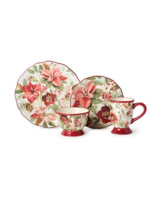 Winter Blooms 16-Pc. Dinnerware Set, Service for 4