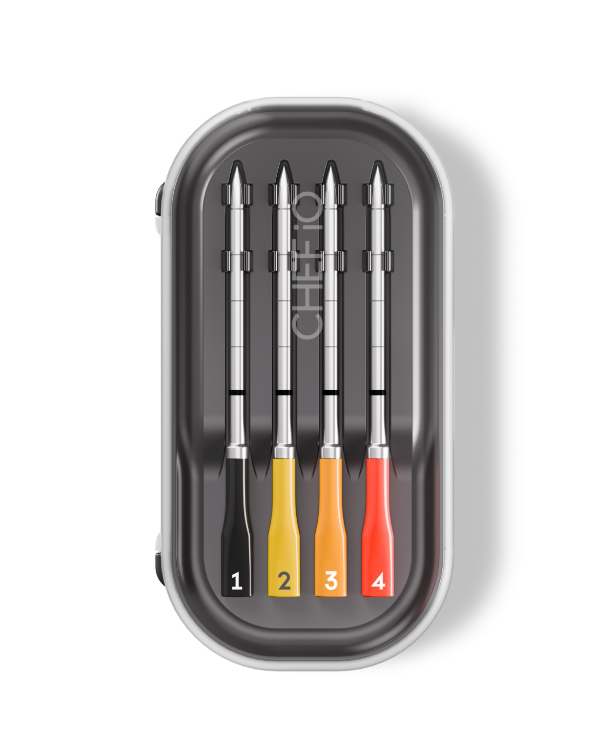 Chefman Chef Iq Sense Smart Thermometer, 4 Temperature Probes In Gray