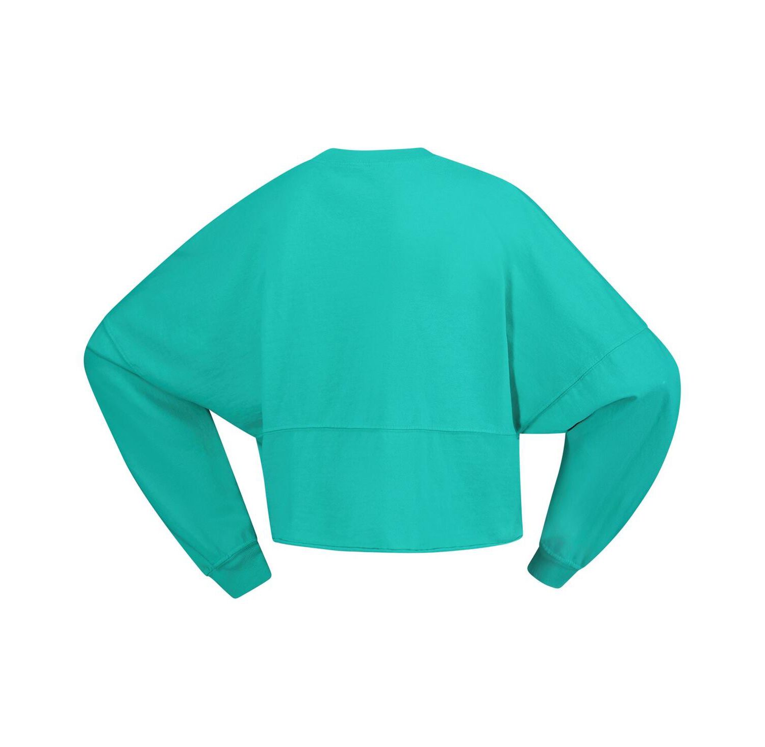 Women's Mint New York Liberty Jumbo Print Oversized Cropped Long-Sleeve T-Shirt