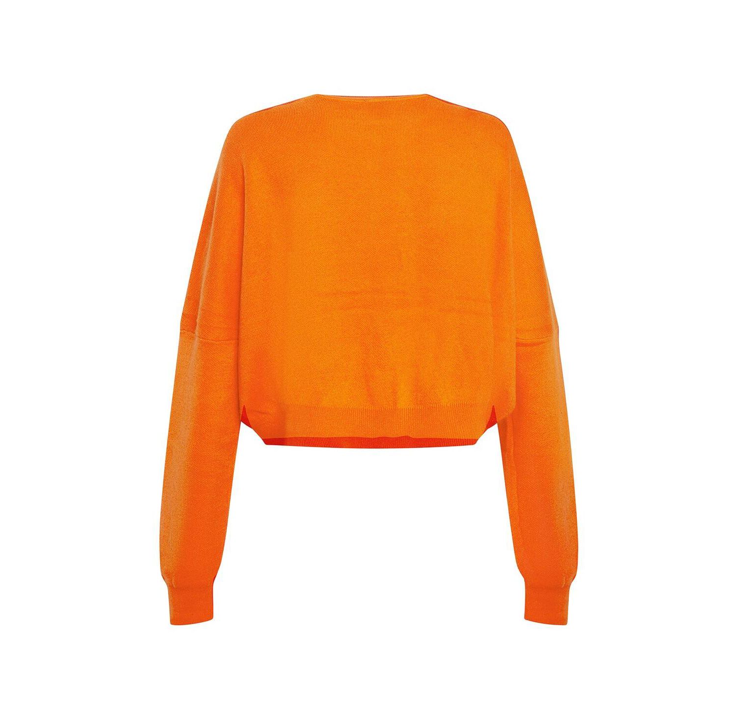 Women's Tennessee Orange Tennessee Volunteers Oversized Cropped Ivy Knit Pullover Sweater