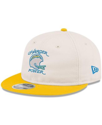 New Era - Men's Cream/Gold Los Angeles Chargers Charger Power Retro Crown 9FIFTY Adjustable Hat