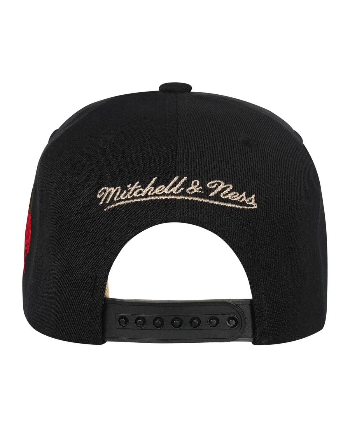 Mitchell & Ness Big Boys And Girls Black Buffalo Bills Cream Team Script Snapback Hat In Black