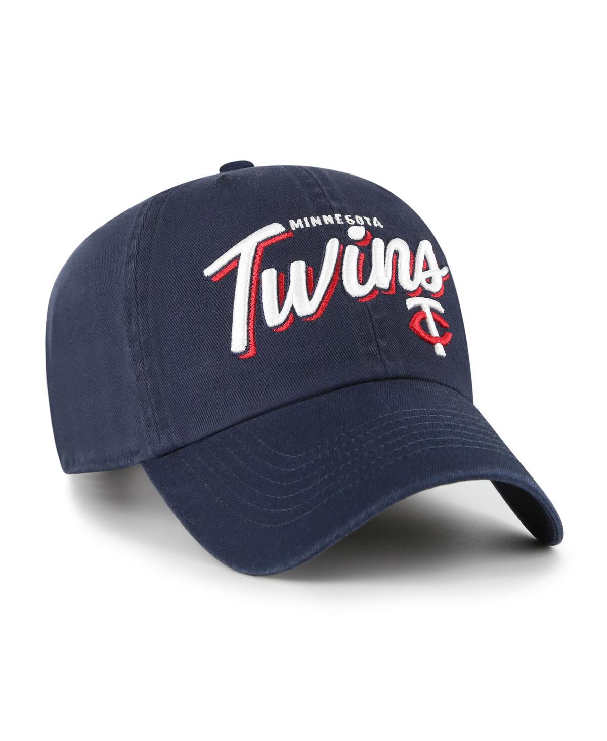 47 Brand Women's Navy Minnesota Twins Ariana Clean Up Adjustable Hat In Blue
