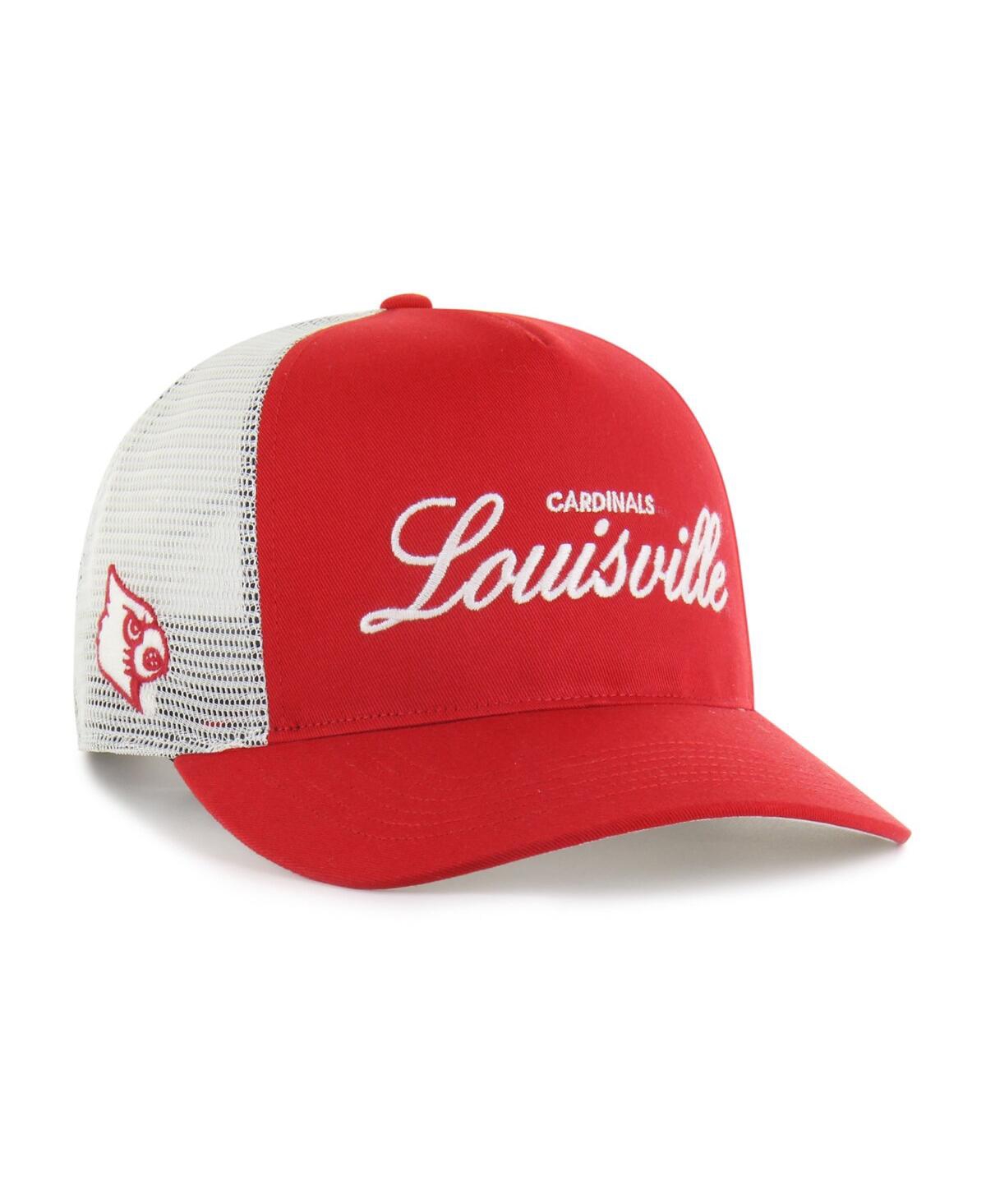 47 Brand Men's And Women's Red Louisville Cardinals Contemporary Basics Foundation Trucker Hitch Adjustable H In Red