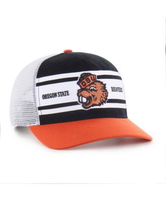 Big Boys and Girls Black/Orange Oregon State Beavers Super Stripe Hitch Adjustable Trucker Hat