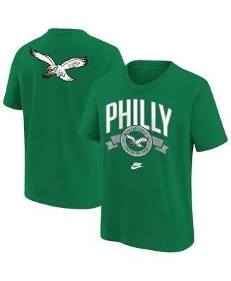 Nike - Big Boys and Girls Kelly Green Philadelphia Eagles Rewind Front Back Essential T-Shirt