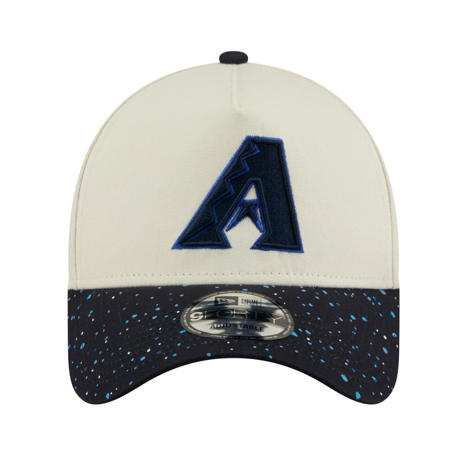 Men's Cream Arizona Diamondbacks Speckle A-Frame 9FORTY Adjustable Hat