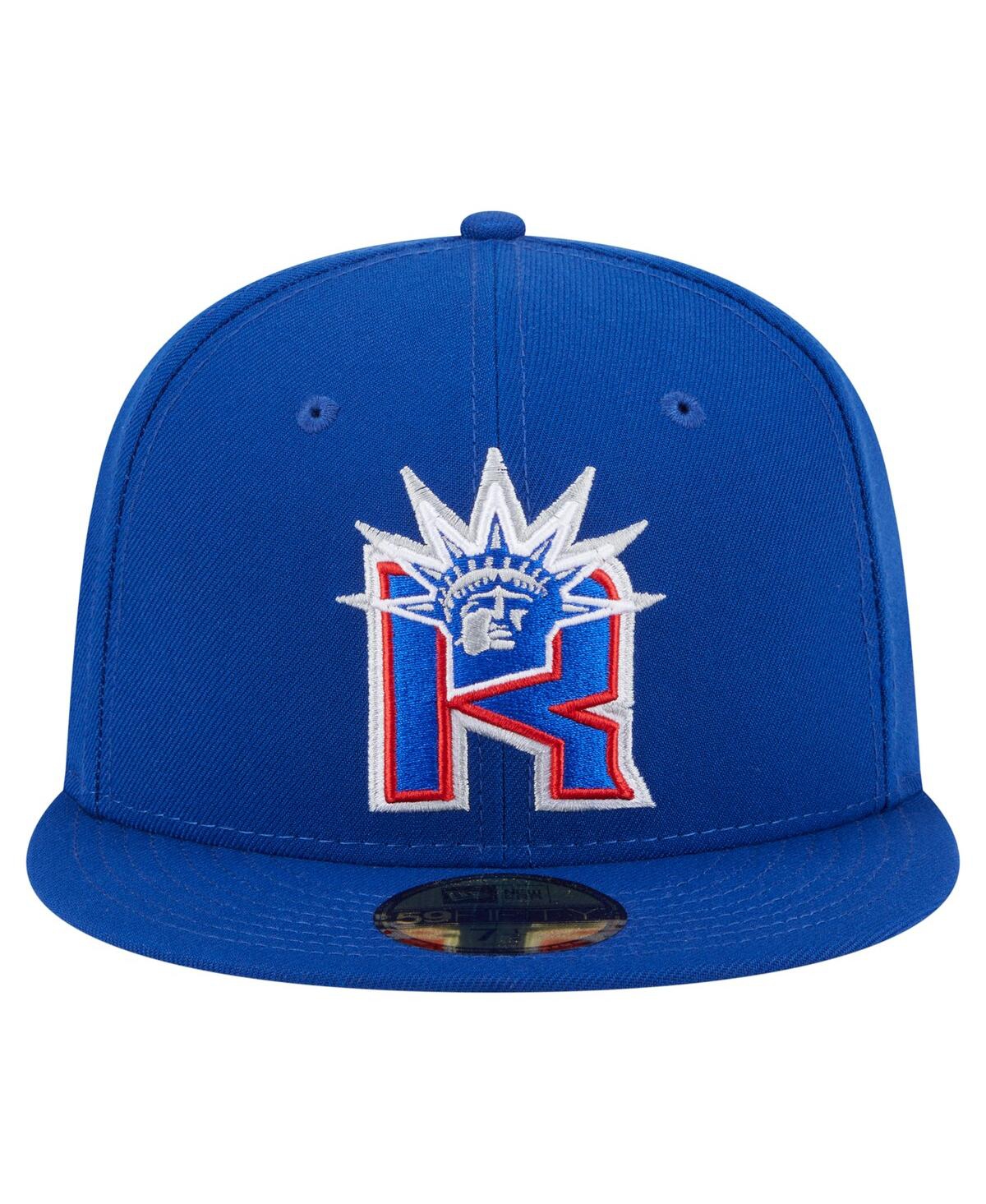 New Era Men's Blue New York Rangers Deceptor 59fifty Fitted Hat In Blue