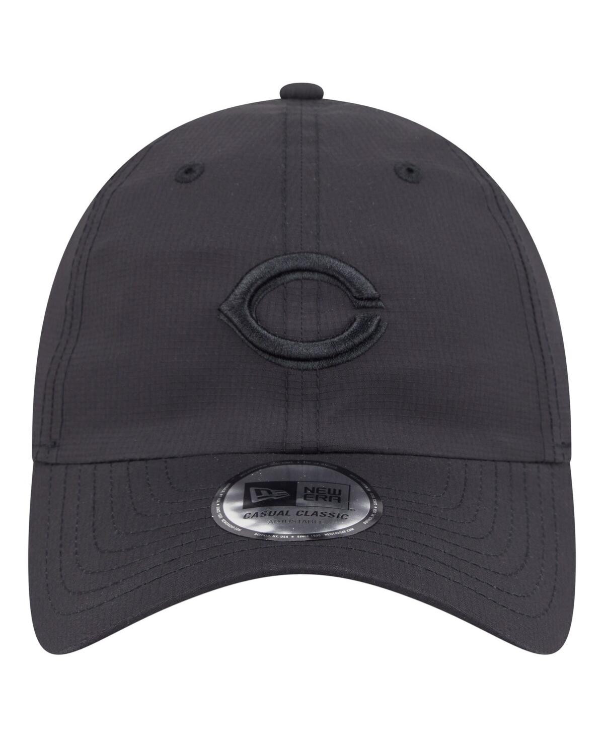 New Era Men's Black Cincinnati Reds Ripstop Casual Classic Adjustable Hat In Black