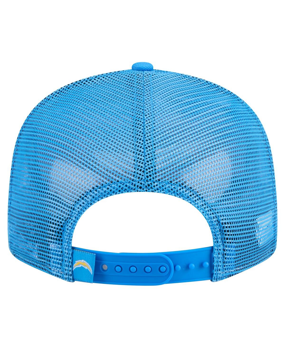New Era Men's Gold/powder Blue Los Angeles Chargers Outdoor Split Panel 9fifty Snapback Hat