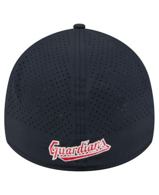 Men's Navy Cleveland Guardians 39THIRTY A-Frame Perforated Flex Hat