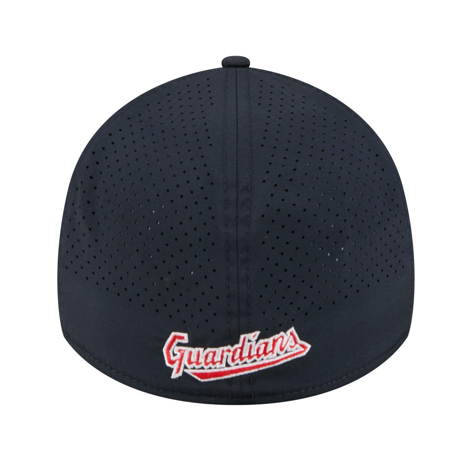 Men's Navy Cleveland Guardians 39THIRTY A-Frame Perforated Flex Hat