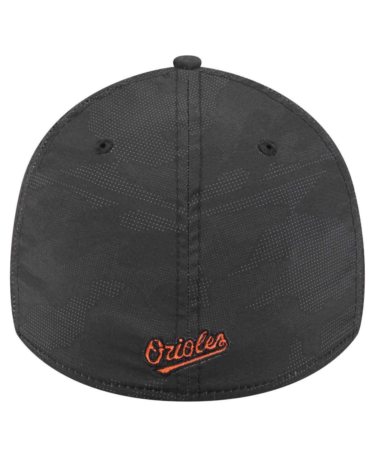 New Era Men's Black Baltimore Orioles Tonal Camo 39thirty Flex Hat In Black