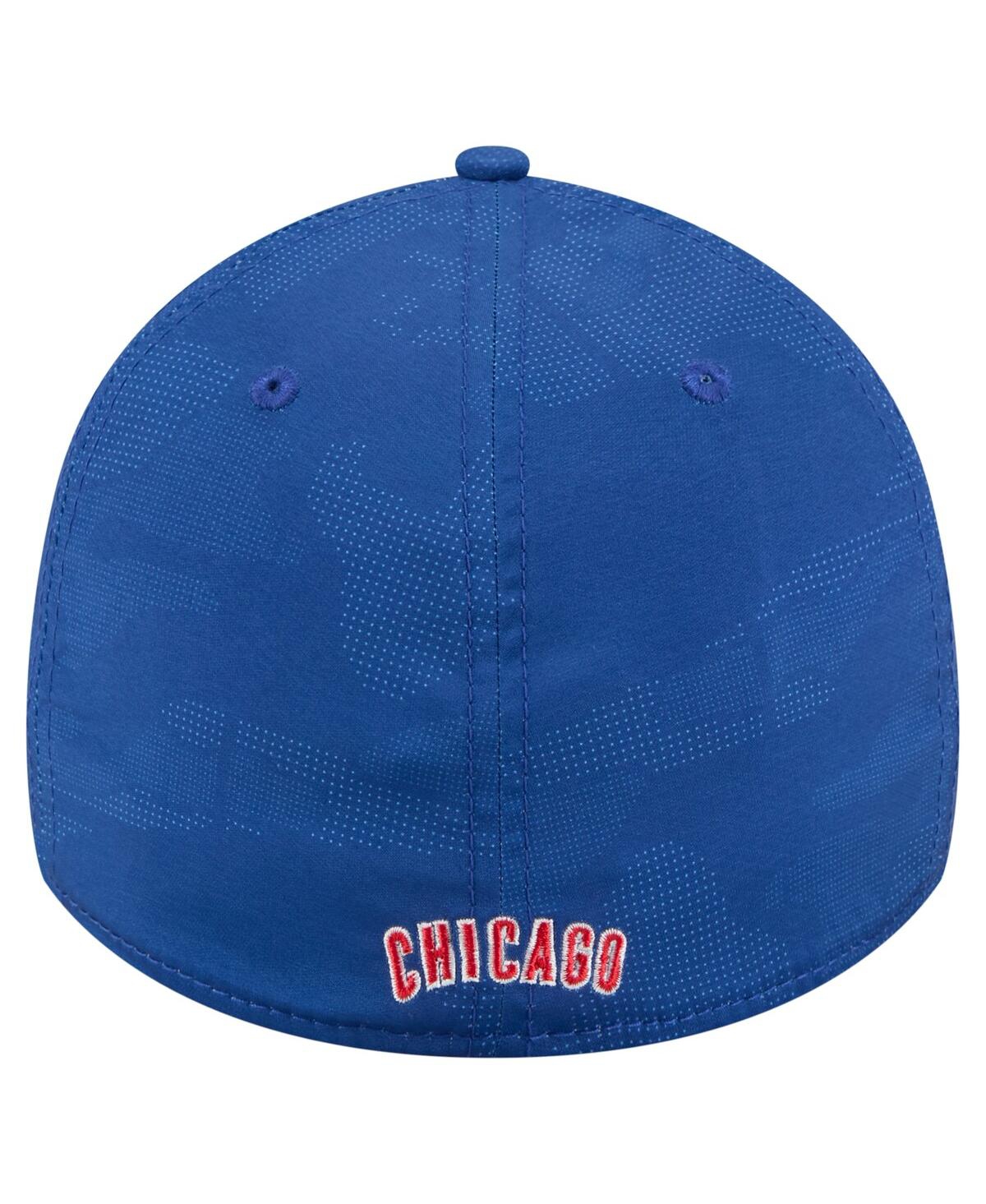 New Era Men's Royal Chicago Cubs Tonal Camo 39thirty Flex Hat In Blue