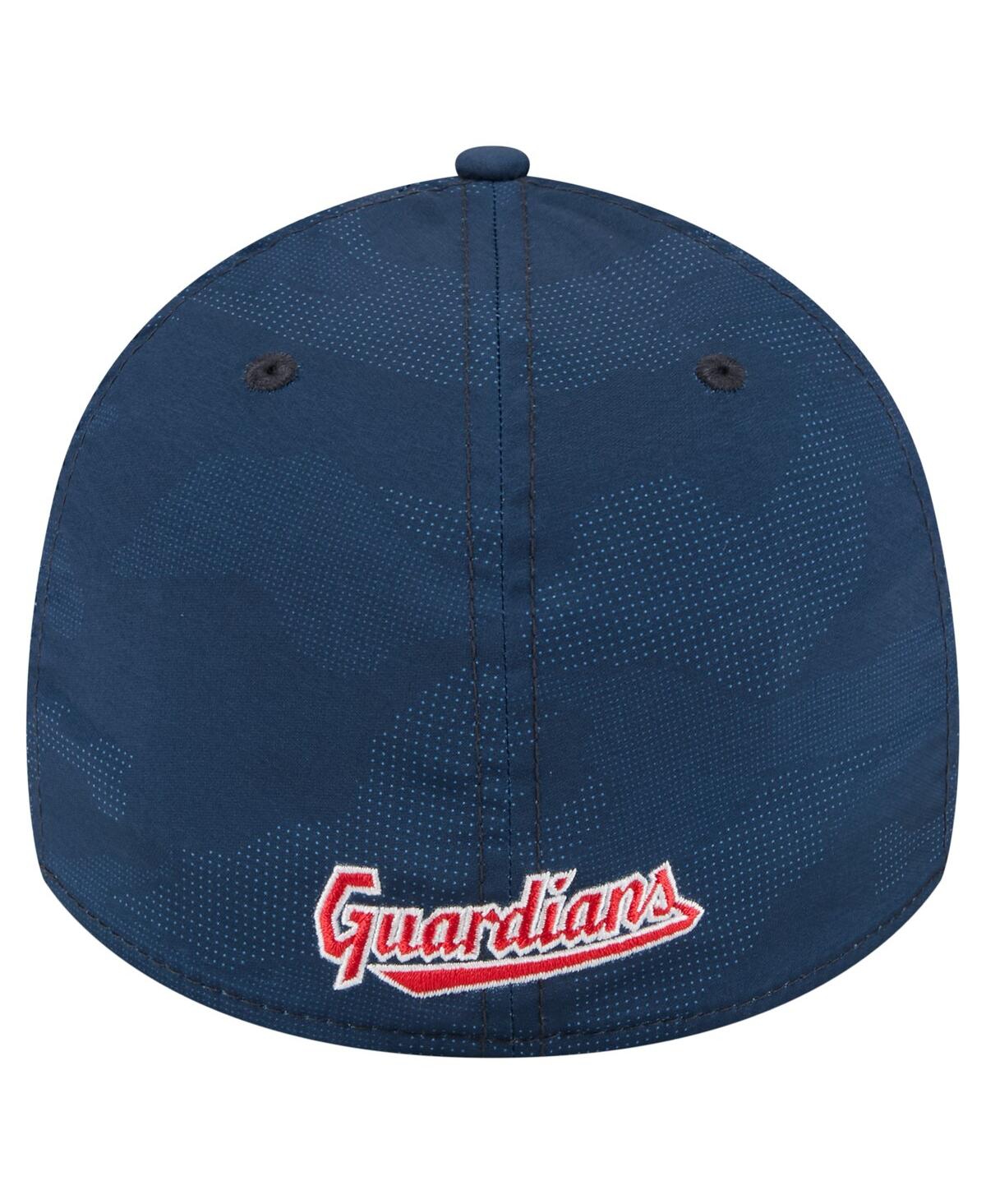 New Era Men's Navy Cleveland Guardians Tonal Camo 39thirty Flex Hat In Blue