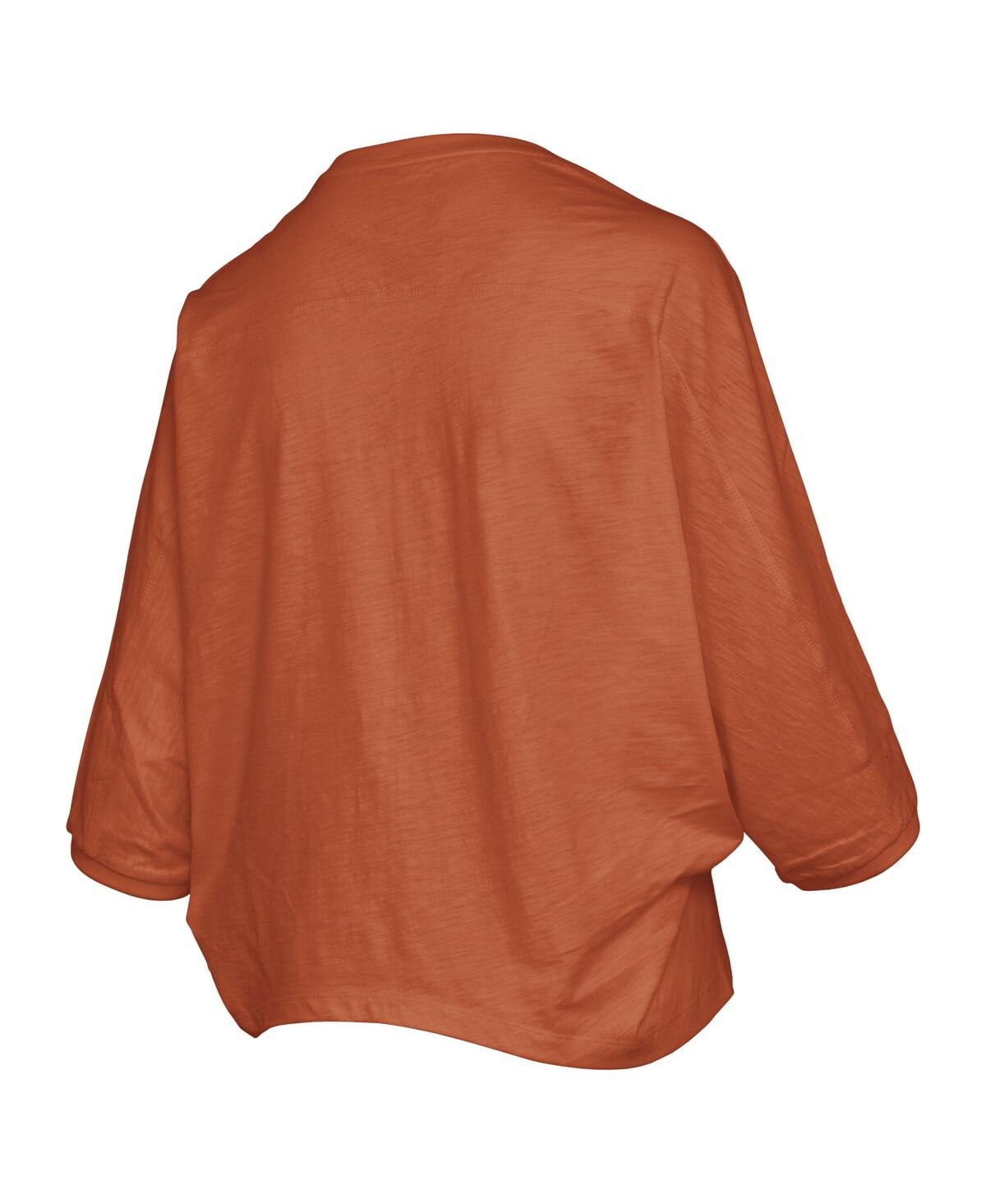 Pressbox Texas Orange Texas Longhorns Midi Arch Over Logo Oversized T-shirt In Orange