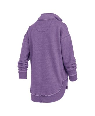 Women's Purple Washington Huskies Northfork Sojourn Poncho Quarter-Zip Sweatshirt