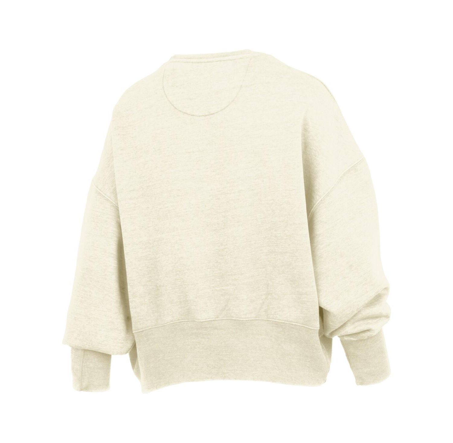 Women's Natural Arizona Wildcats Oversized Waist-Length Crewneck Sweatshirt
