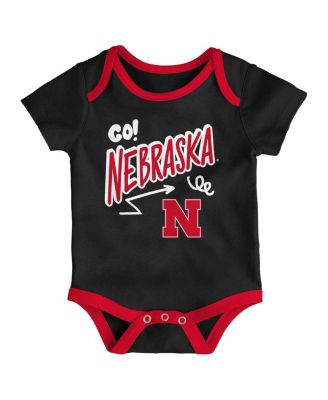Baby Boys and Girls 3-Piece Nebraska Huskers All Day Play Bodysuit Set