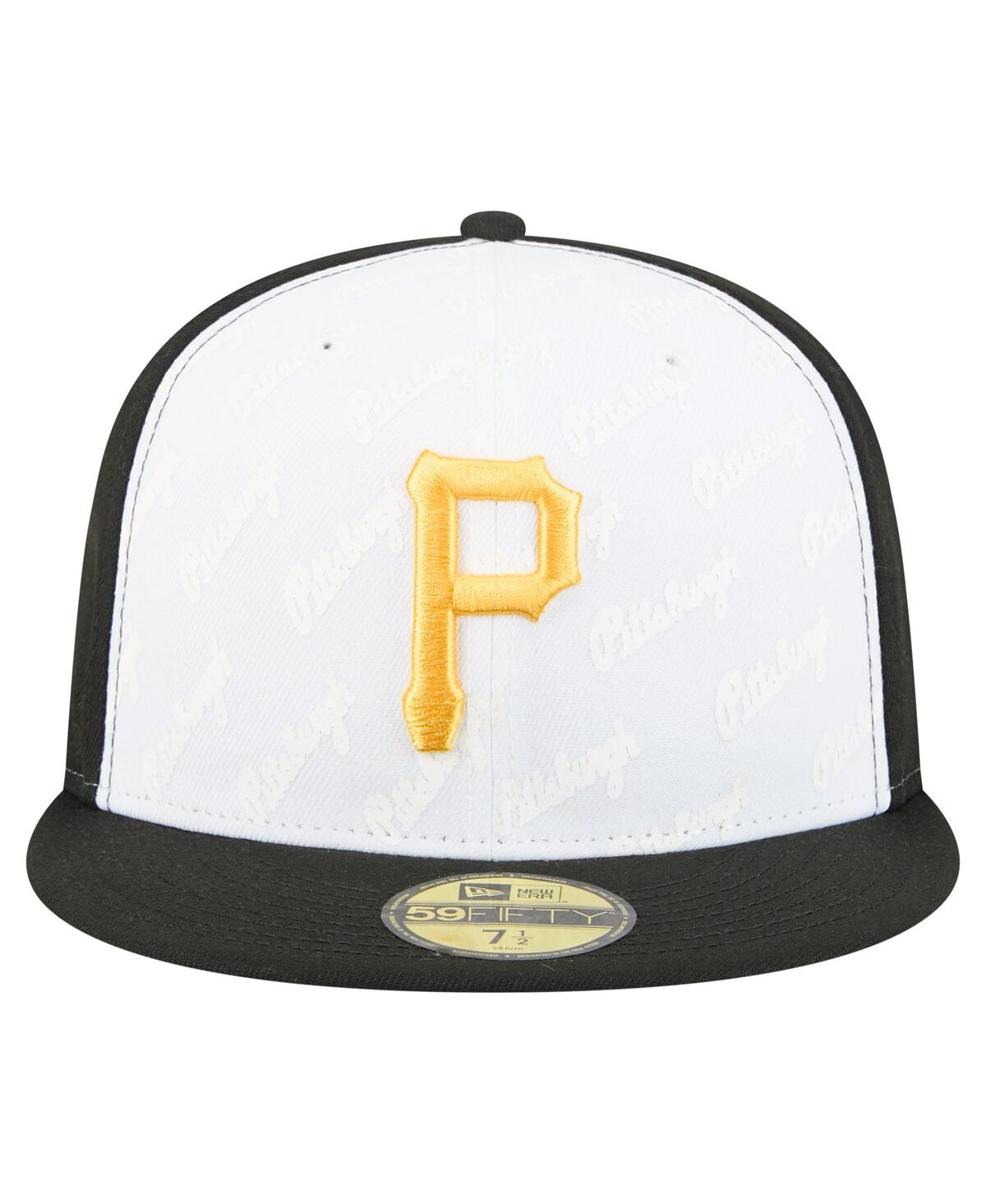New Era Men's White/black Pittsburgh Pirates Repeat 59fifty Fitted Hat In Multi