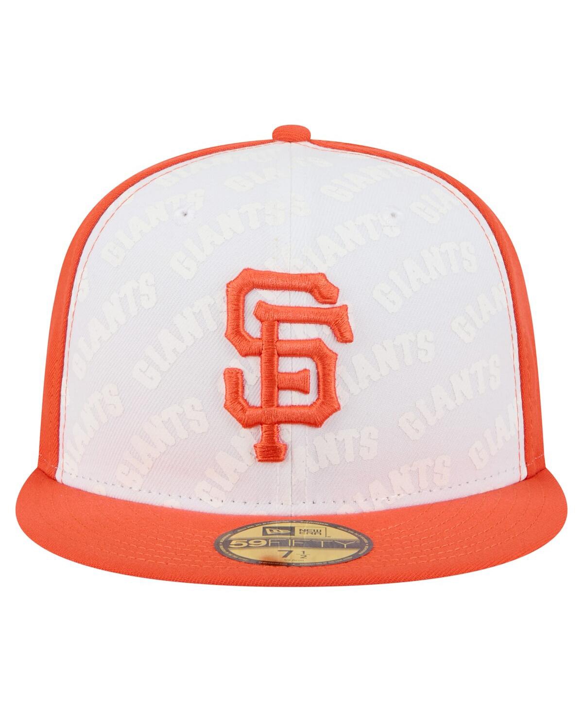 New Era Men's White/orange San Francisco Giants Repeat 59fifty Fitted Hat In Multi