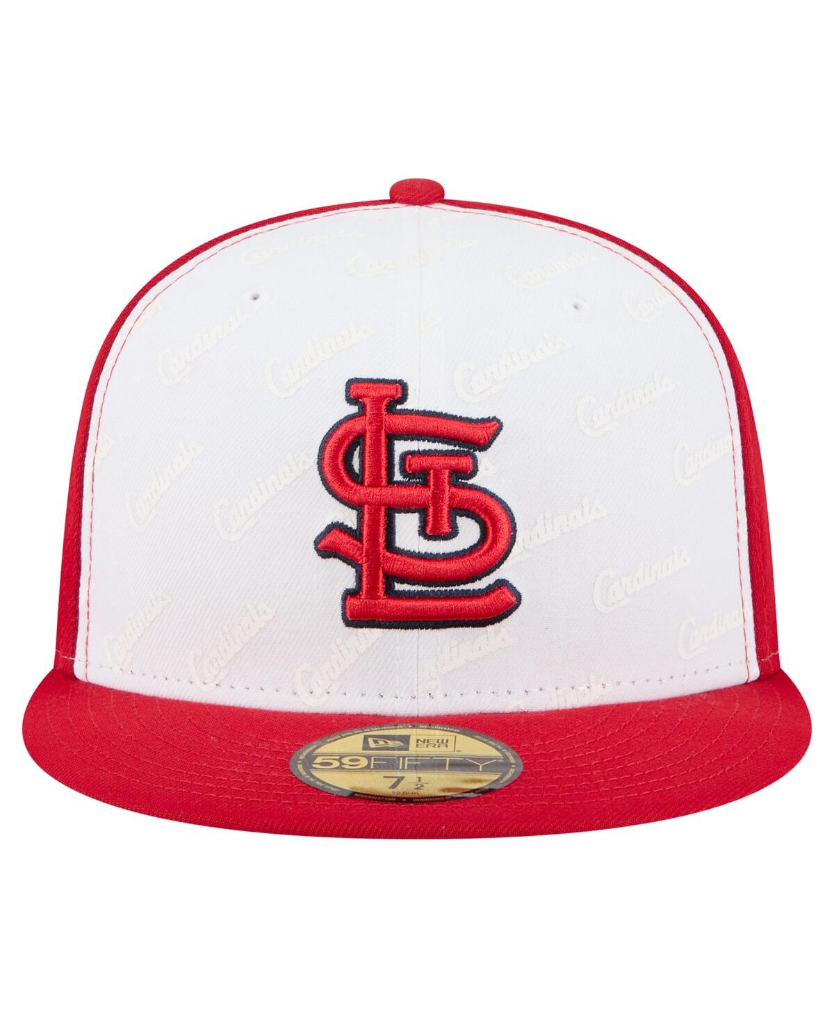 New Era Men's White/red St. Louis Cardinals Repeat 59fifty Fitted Hat In Multi