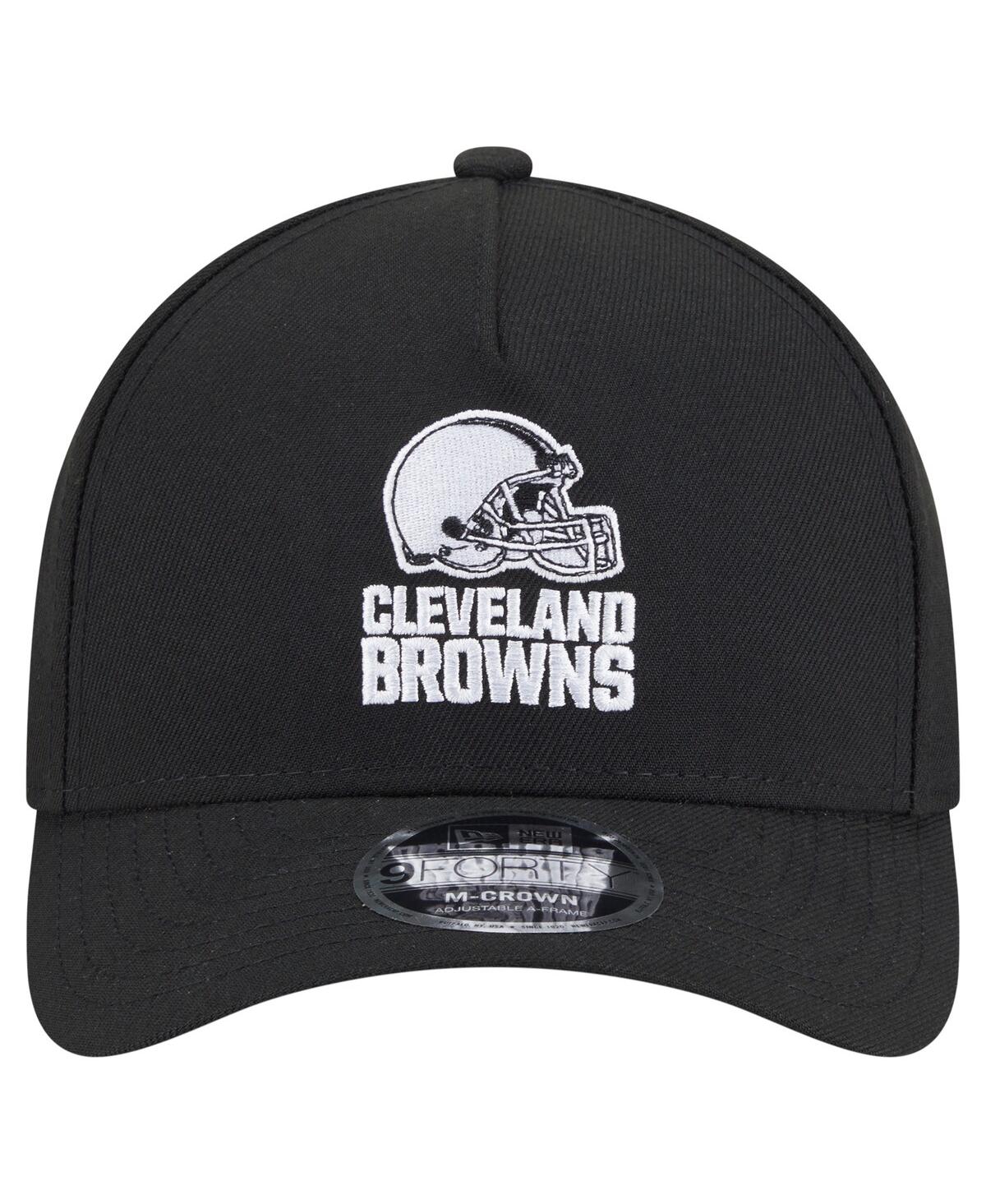New Era Men's Black Cleveland Browns Team Collection 9forty M-crown A-frame Adjustable Hat In Black