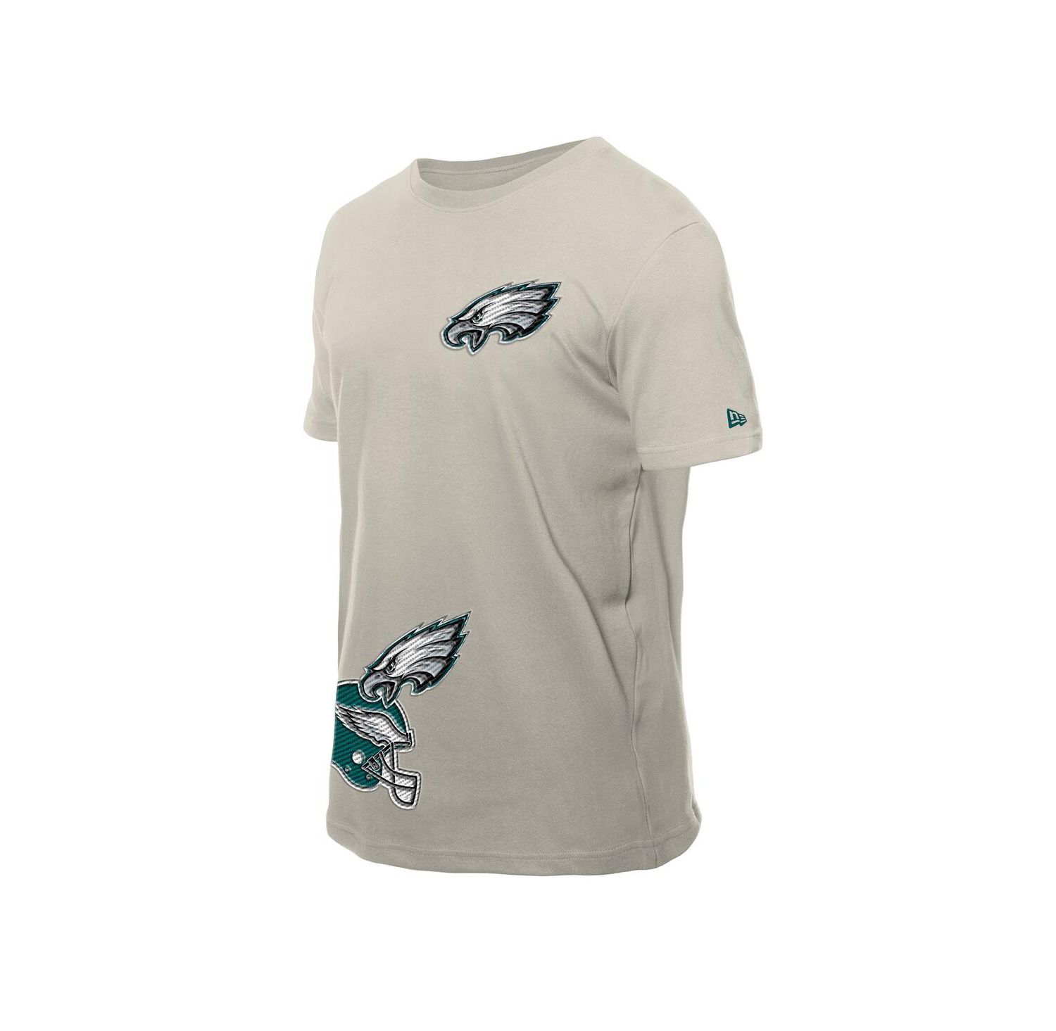 Men's Light Beige Philadelphia Eagles Multi Patch T-Shirt