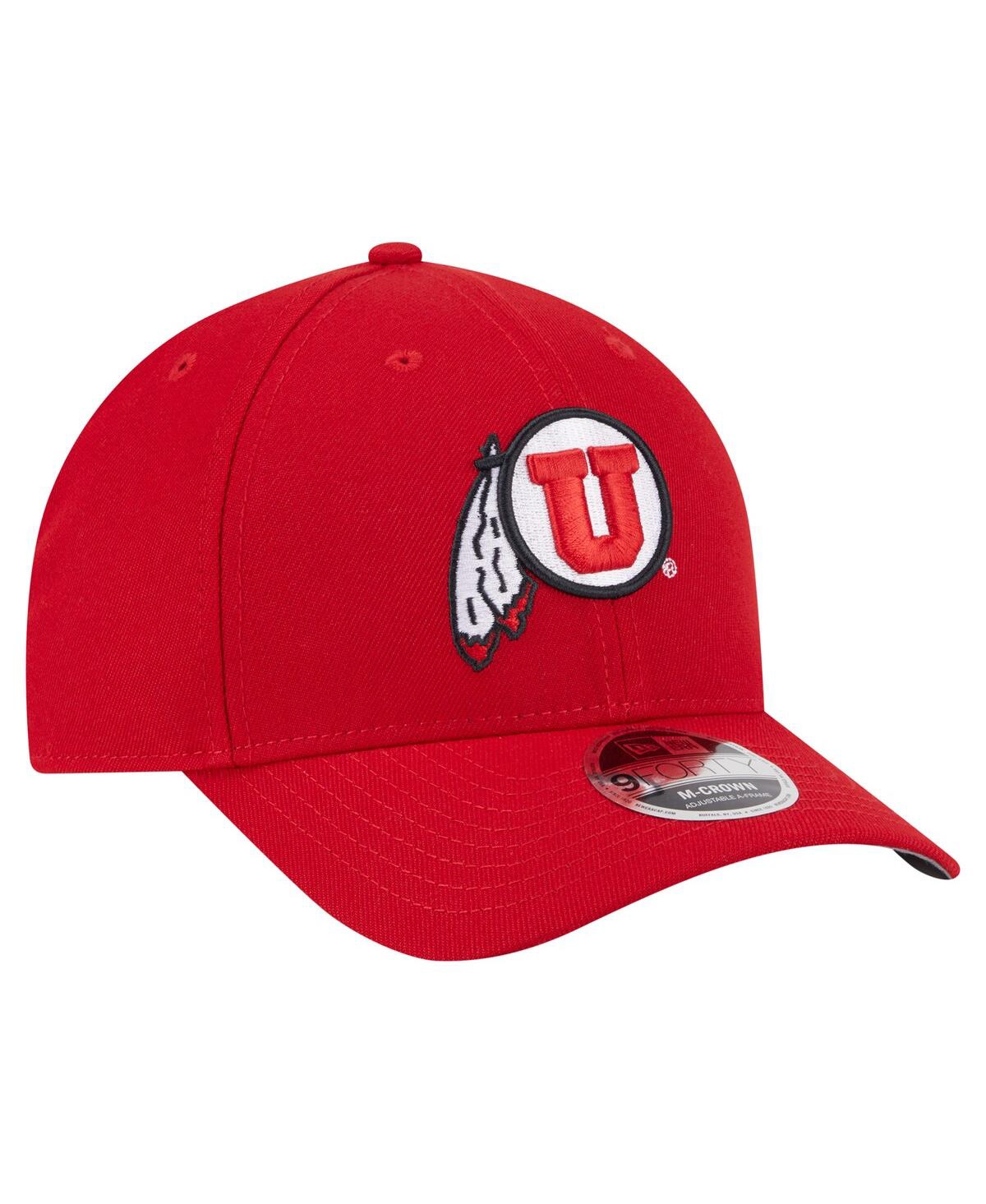 New Era Men's Red Utah Utes Team Collective 9forty M-crown Adjustable Hat In Red