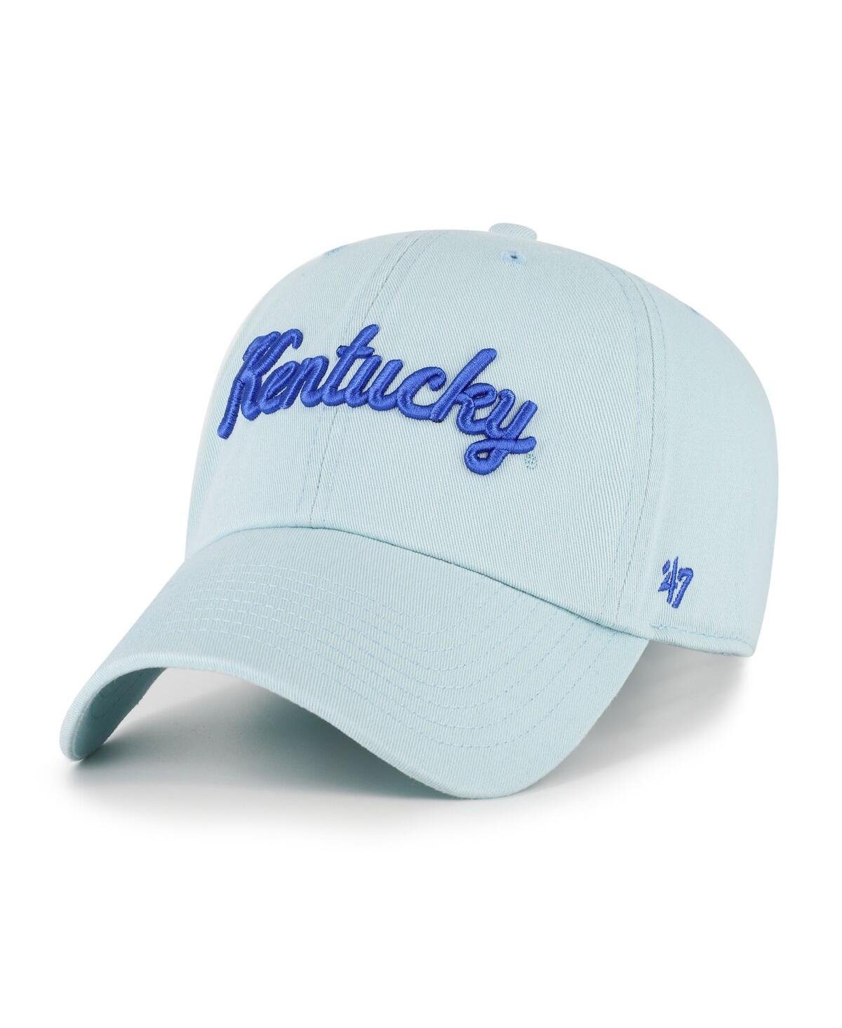 47 Brand Men's Powder Blue Kentucky Wildcats Vault Clean Up Adjustable Hat In Brown