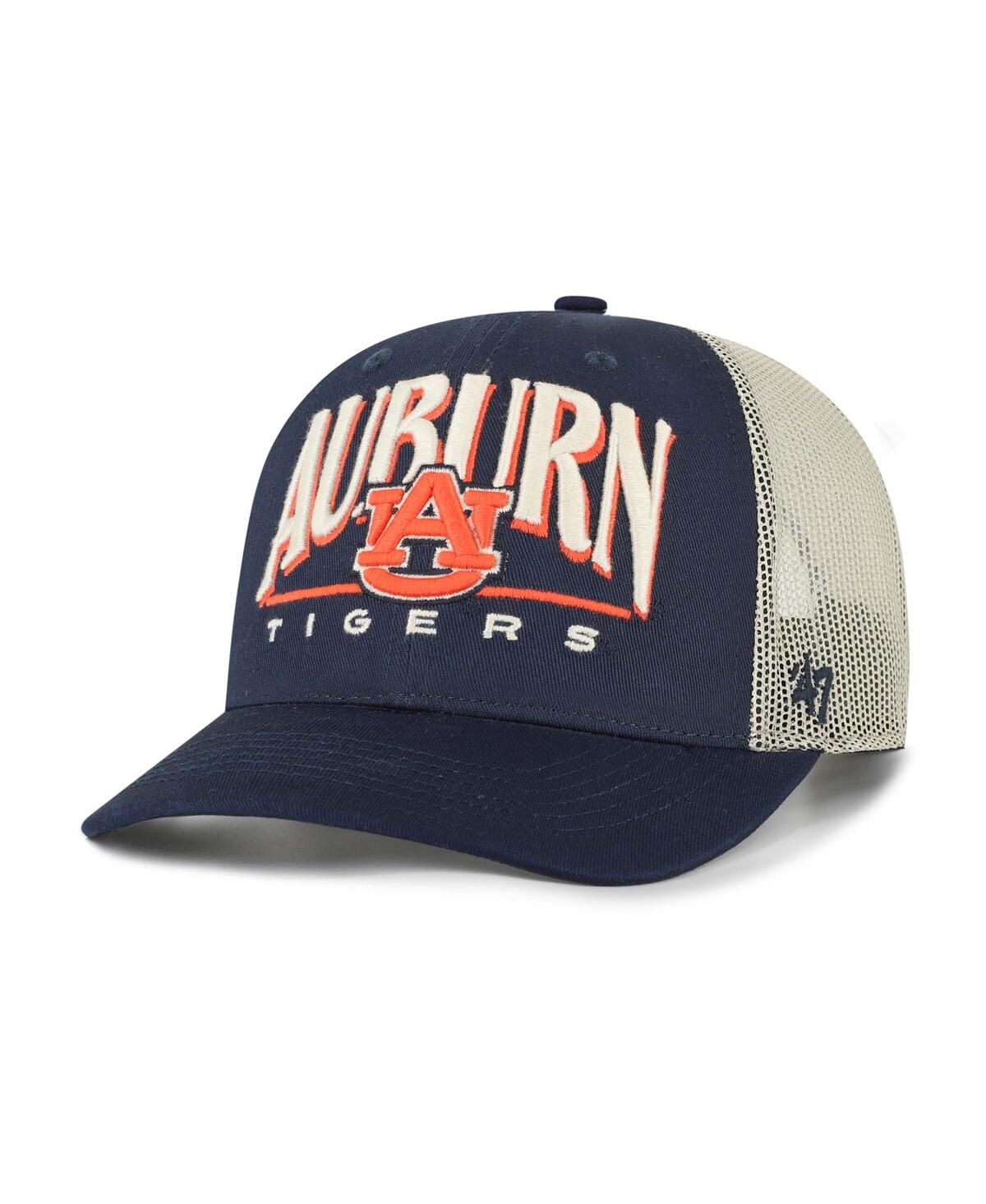47 Brand Men's Navy Auburn Tigers Arid Adjustable Trucker Hat In Blue