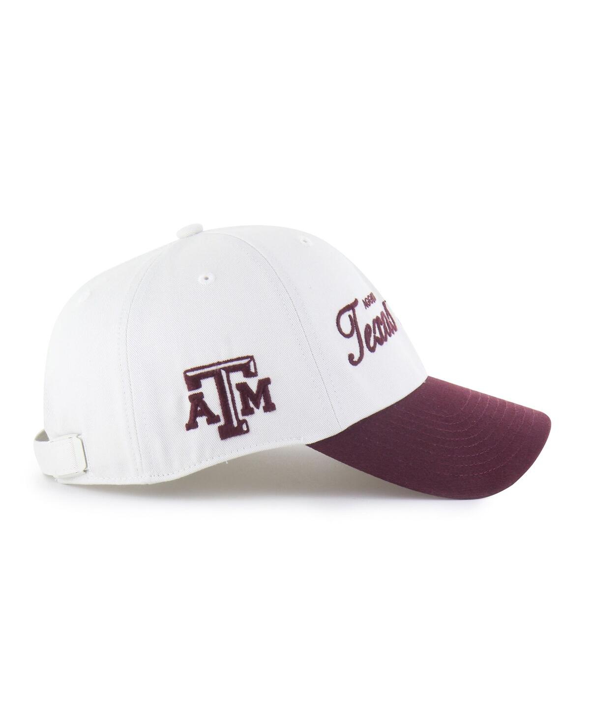 47 Brand Men's White Texas A&m Aggies Contemporary Basics Foundation Clean Up Adjustable Hat In White