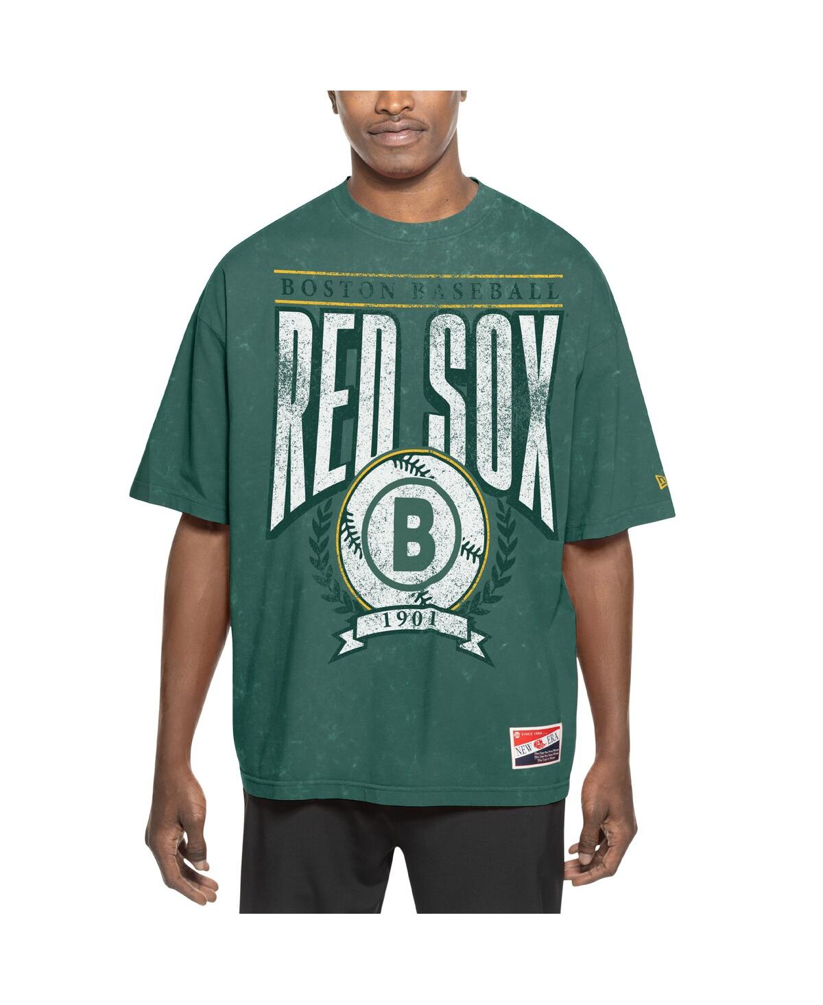 New Era Men's Green Boston Red Sox 2025 City Connect Enzyme Wash Oversized T-shirt In Green