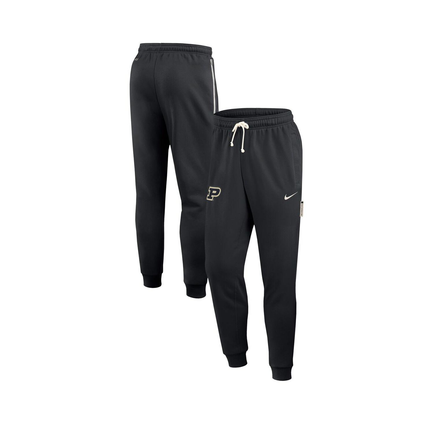 Men's Black Purdue Boilermakers 2025 Sideline Performance Taper Pants