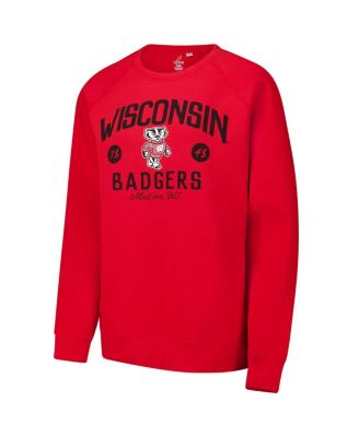 Men's Red Wisconsin Badgers Bendy Arch Essential 2.0 Pullover Sweatshirt
