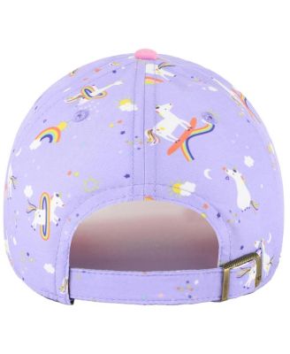 Girls Preschool Lavender Washington Commanders Unicorn Clean Up Adjustable Hat