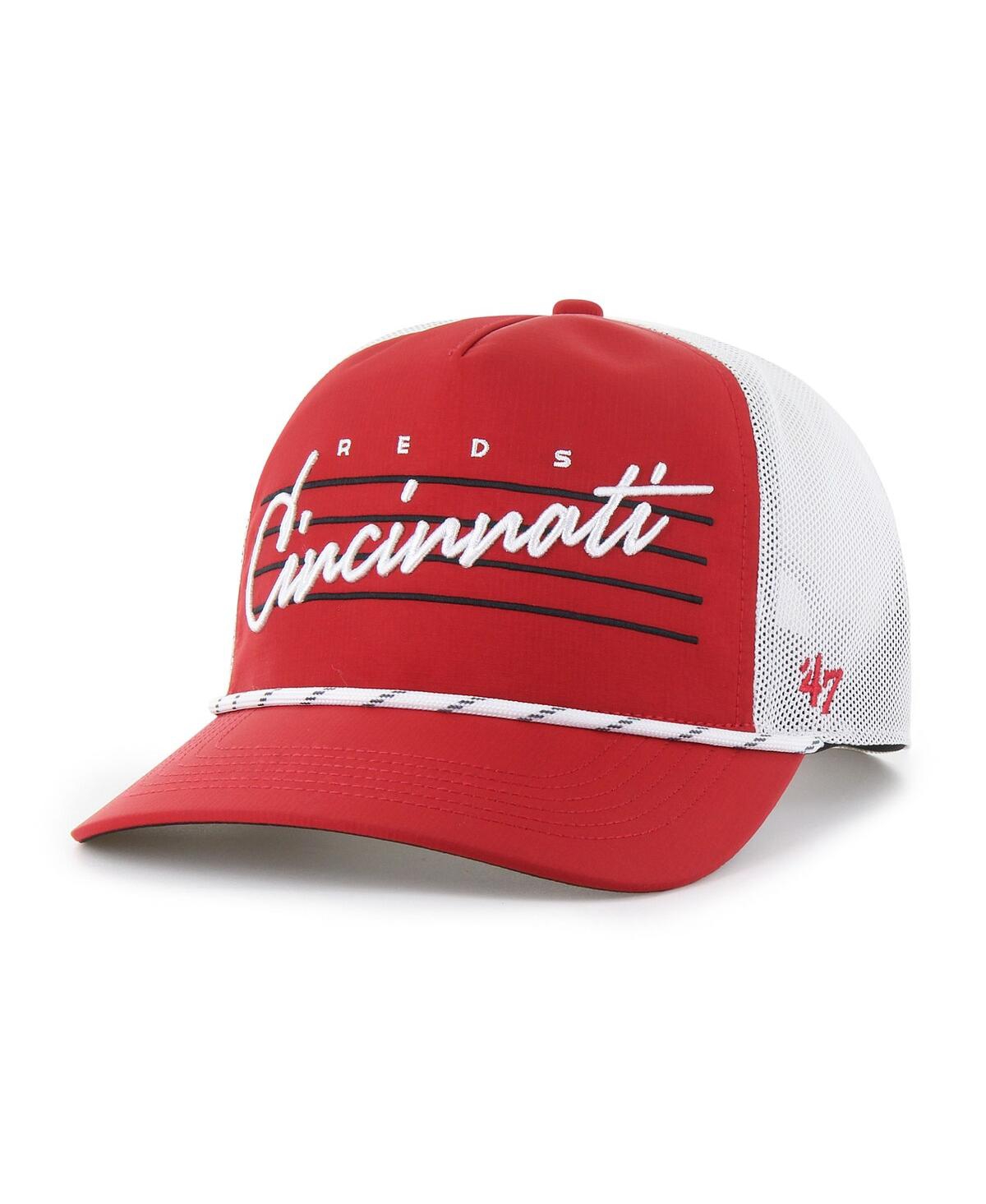 47 Brand Men's Red Cincinnati Reds Brrr Downburst Mesh Hitch Adjustable Hat In Red